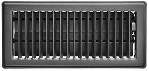 Imperial RG0241 Floor Register, 10 in W Duct Opening, 4 in H Duct Opening, Steel, Slate Gray, Powder-Coated