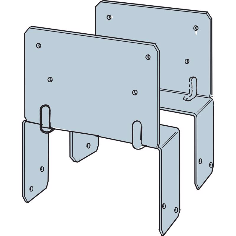 Simpson Strong-Tie ZMax 1.25 in. H X 2.56 in. W 18 Ga. Galvanized Steel End Post Cap