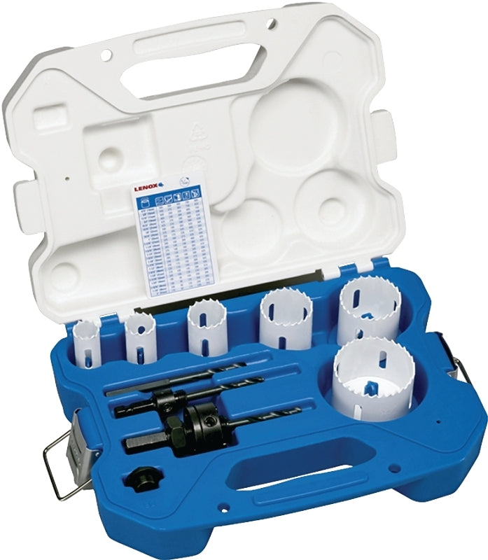 Lenox 30860C600P Hole Saw Kit, 9-Piece, Bi-Metal, Includes: (1) 7/8 in, (1) 1-1/8 in (1) 3/4 in Hole Saw