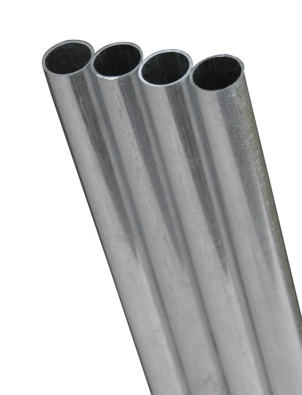 K&S 3/8 in. D X 3 ft. L Round Aluminum Tube, Pack of 4