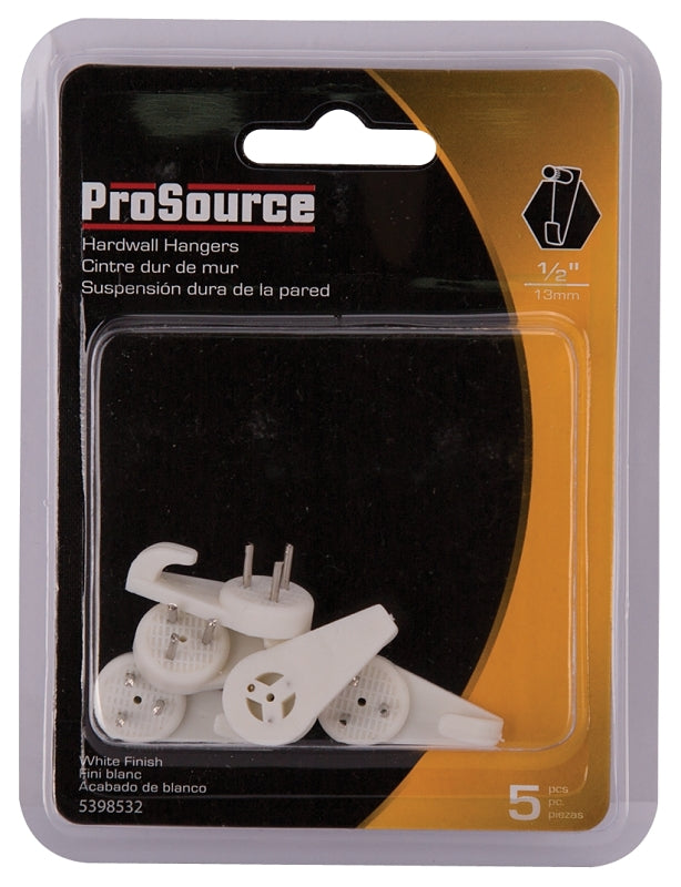 ProSource PH-121121-PS Picture Hanger, 15 lb, Plastic, White, White, Nail