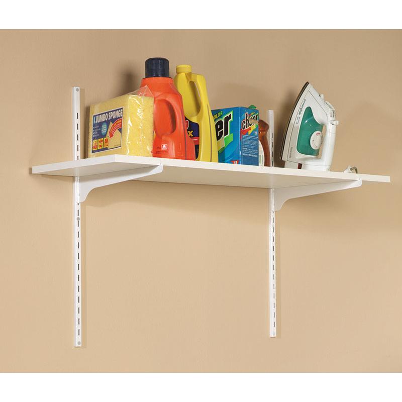 Knape & Vogt White Steel Regular Duty Bracket 16 Ga. 24 in. L, Pack of 10
