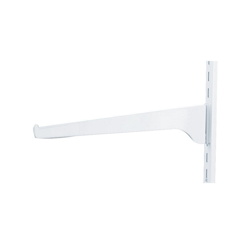 Knape & Vogt White Steel Regular Duty Bracket 16 Ga. 12 in. L 160 lb, Pack of 10
