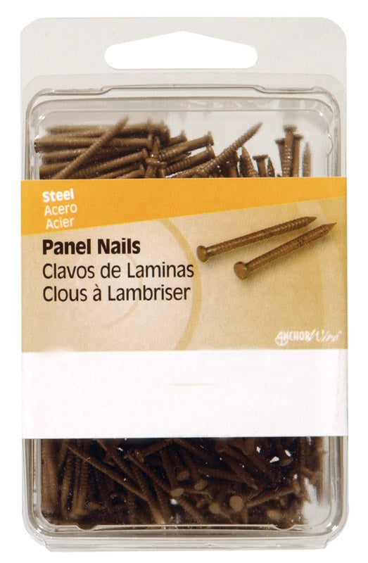 HILLMAN 1-5/8 in. Panel Steel Nail Flat Head, Pack of 5