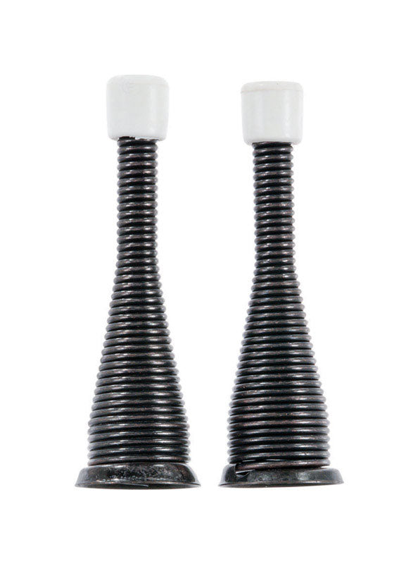 Ace 3 in. W Metal Oil Rubbed Bronze Bronze Spring Broad Base Door Stop Mounts to door and wall 1/8 i, Pack of 5