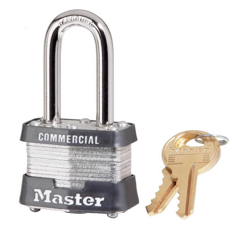 Master Lock 3.145 in. H X 1-5/8 in. W X 1-9/16 in. L Steel Double Locking Exterior Padlock, Pack of 6