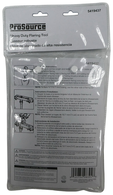 ProSource T050-3L Flaring Tool, Steel Handle