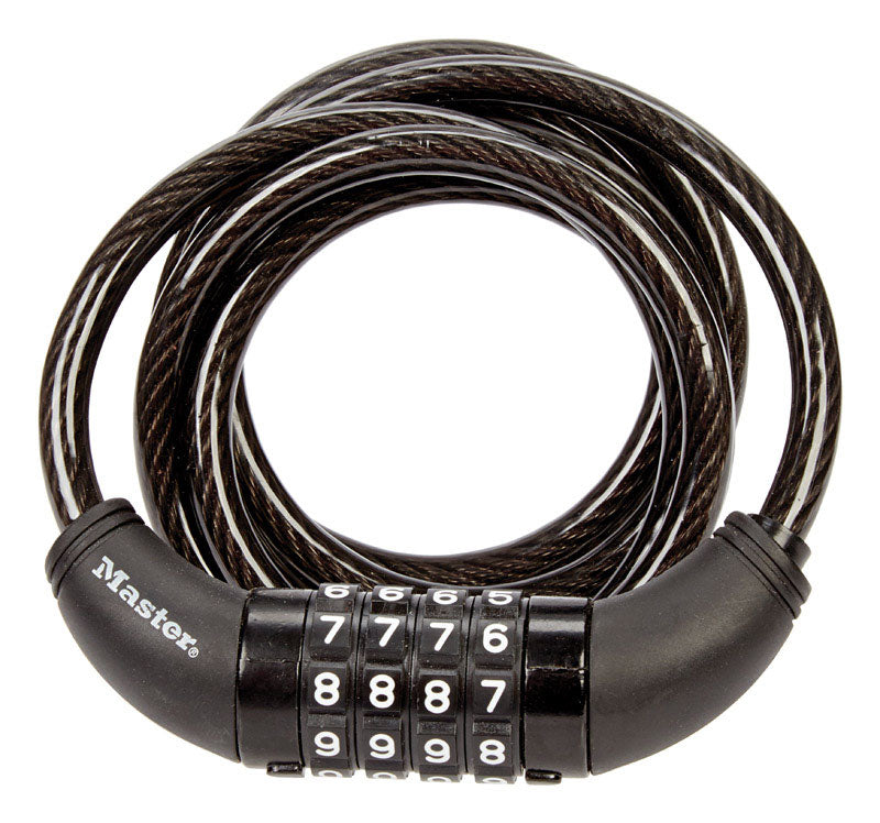 Master Lock 5/16 in. D X 72 in. L Vinyl Coated Steel Locking Cable
