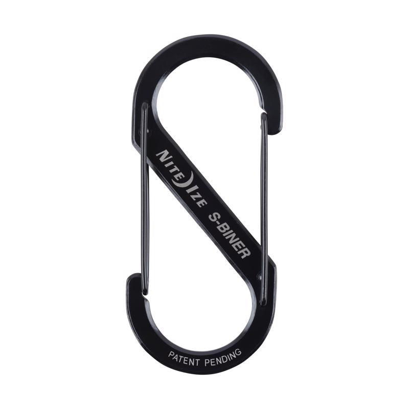 Nite Ize S-Biner 1.8 in. D Stainless Steel Black Carabiner Key Holder