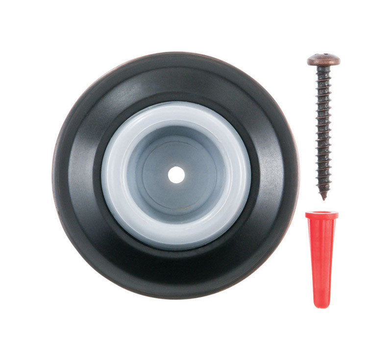 Ace 2-1/4 in. W Metal Oil Rubbed Bronze Bronze Door Stop Mounts to floor 1/4 in., Pack of 5