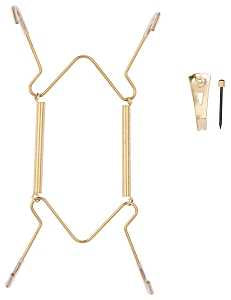 ProSource PH-122048-PS Plate Hanger, Brass, Polished Brass, 30 lb