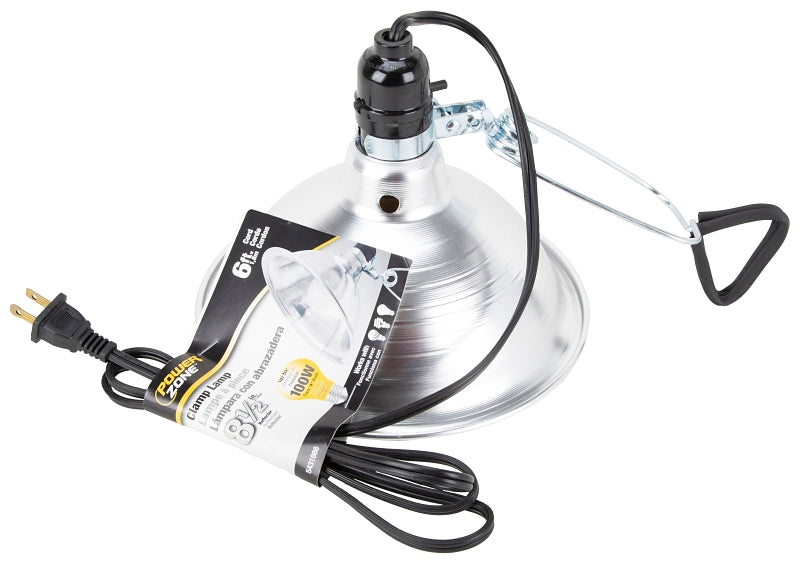 PowerZone ORCL050506B Clamp Light Lamp, Plug-In, Clamp Lights Lamp, Aluminum, Pack of 12