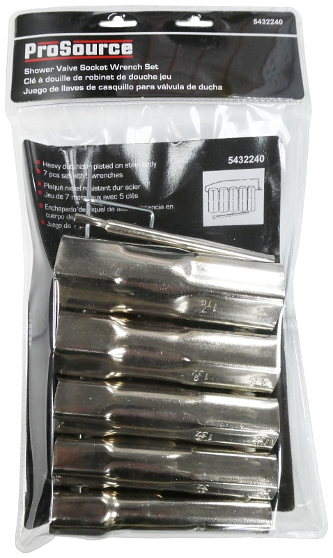 ProSource T141-3L Shower Valve Socket Wrench Set, Steel, 4-7/8 in L