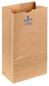 Duro Bag 71006 Series Heavy-Duty SOS Bag, 3-5/8 in W, 6 in L, Virgin Paper, Kraft