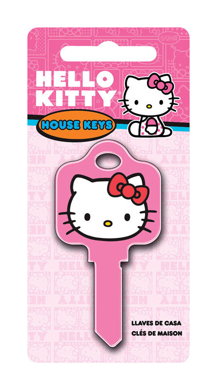 HILLMAN Hello Kitty House/Office Key Blank 68 Single For Schlage Locks Pink, Pack of 5