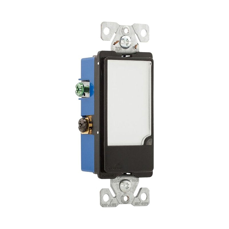 Eaton 7737BK-BOX Nightlight, 15 A, 120 V, 1 W, LED Lamp, Black, Pack of 6