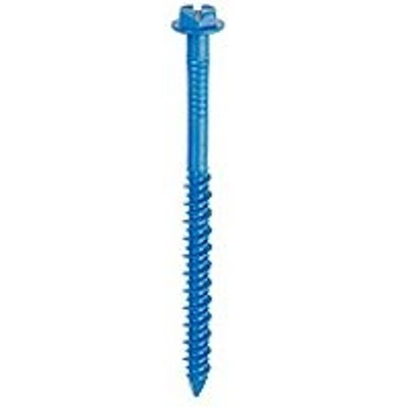 Tapcon 24320 Screw Anchor, 1-3/4 in L, Hex Drive, Steel, Climaseal, 75 PK, 1/4 in Drive