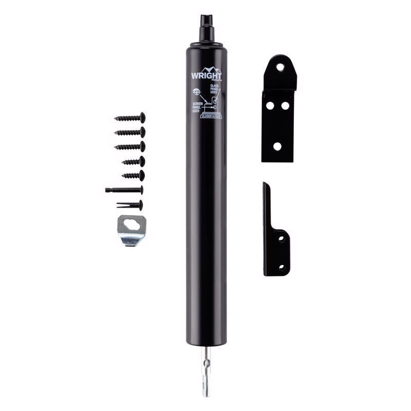 Wright Black Aluminum Pneumatic Door Closer