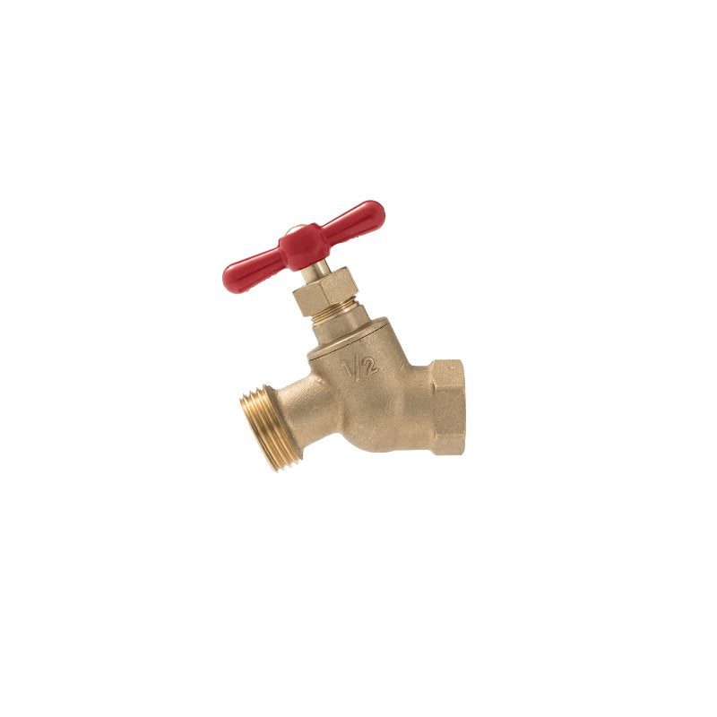 B & K 102-413 Hose Bibb, 1/2 x 3/4 in Connection, FIP x MHT, Brass Body