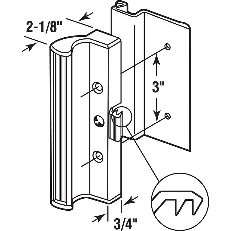 Prime-Line C 1055 Handleset, Aluminum, Anodized
