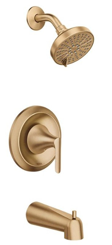 Moen Findlay 82518BZG Tub/Shower Faucet, Standard Showerhead, 1.75 gpm Showerhead, 6-Spray Setting, Diverter Tub Spout