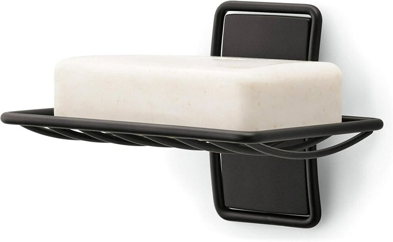 Command BATH34-MB-ESF Bath Soap Dish, Wall Mounting, Metal/Plastic, Black