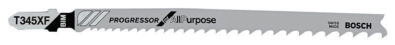 Bosch T345XF Jig Saw Blade, 0.39 in W, 5-1/4 in L, 5/10 TPI, HSS Cutting Edge