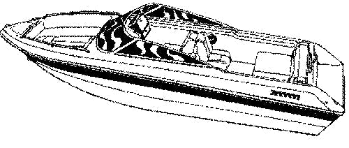 Carver Styled-To-Fit Cover For V-Hull Runabouts With Inboards