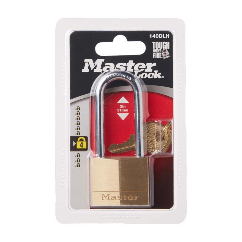 Master Lock 3-5/8 in. H X 5/16 in. W X 1-9/16 in. L Brass 4-Pin Tumbler Exterior Padlock