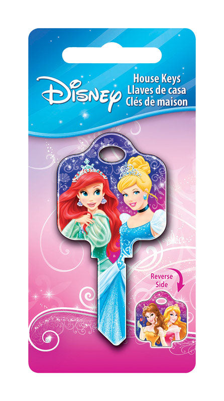 HILLMAN Disney Princesses House Key Blank 68 Single For Schlage Locks Multicolored, Pack of 5
