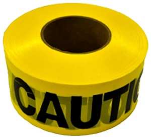 CH Hanson 16009 Barricade Safety Tape, 1000 ft L, 3 in W, Polyethylene, Yellow