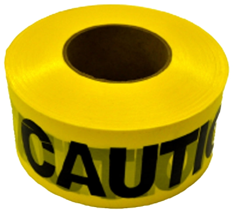 CH Hanson 16009 Barricade Safety Tape, 1000 ft L, 3 in W, Polyethylene, Yellow