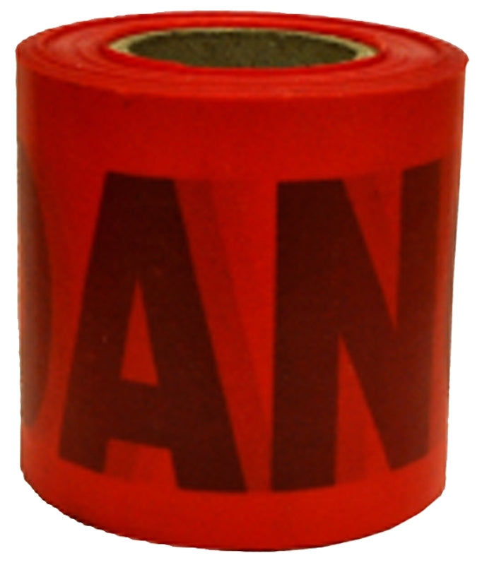 CH Hanson 16103 Safety Barricade Tape, 300 ft L, 3 in W, Red, Polyethylene