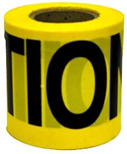 CH Hanson 16100 Safety Barricade Tape, 300 ft L, 3 in W, Yellow, Polyethylene