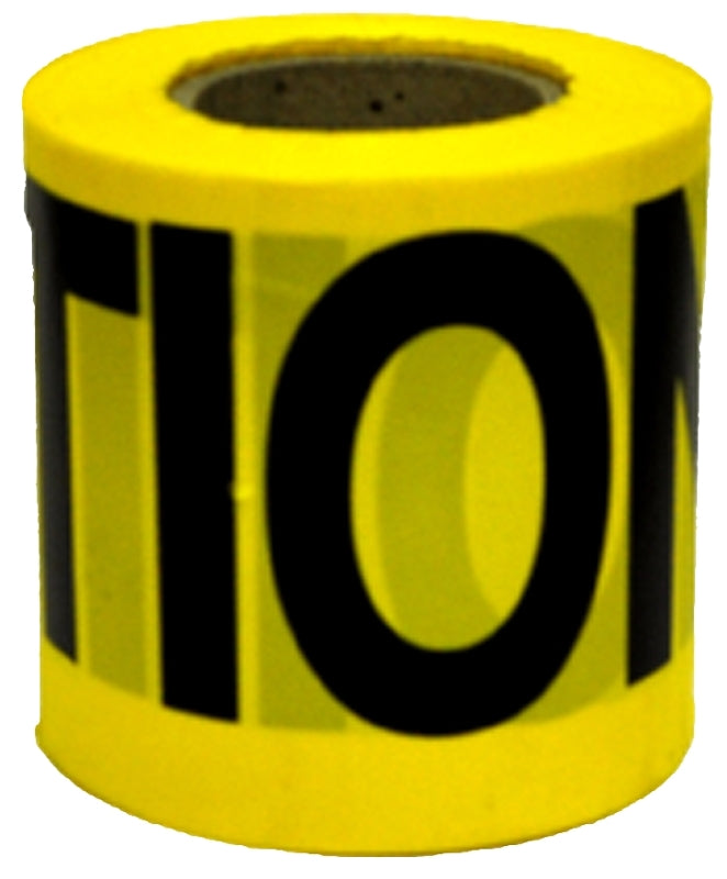 CH Hanson 16100 Safety Barricade Tape, 300 ft L, 3 in W, Yellow, Polyethylene