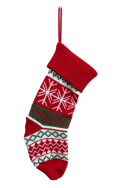 Santas Forest 49004 Christmas Stocking Knitted, Pack of 24