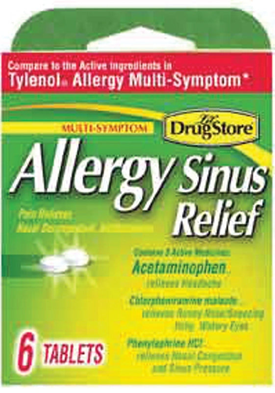 Lil' DRUG STORE 20-366715-97273-0 Sinus Relief, 6 CT, Tablet, Pack of 6