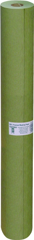 Trimaco 12218 Masking Paper, 180 ft L, 18 in W, Paper Backing, Green
