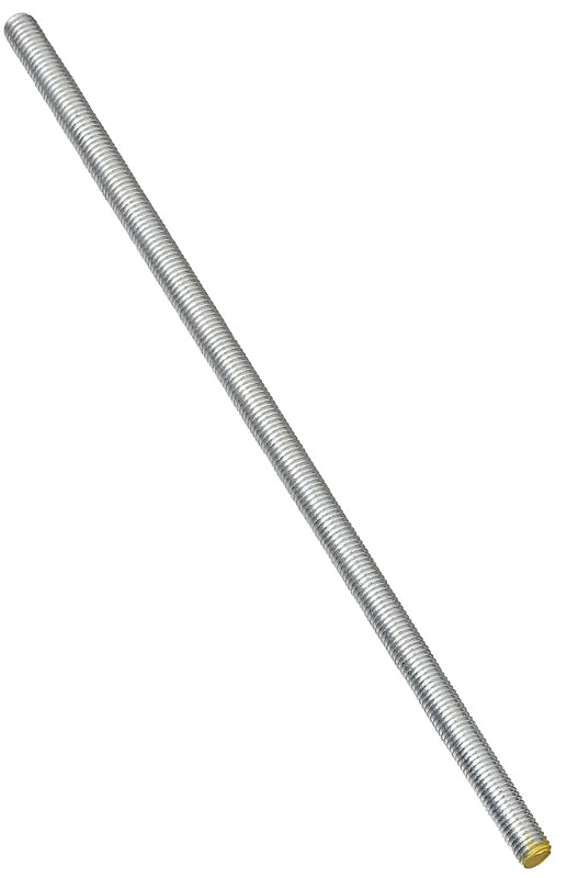 National Hardware N179-515 Threaded Rod, 3/8-16 Thread, 36 in L, A Grade, Steel, Zinc, UNC Thread