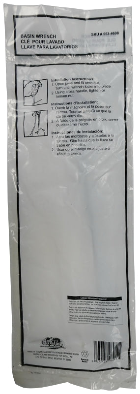 ProSource 24482-3L Basin Wrench, Carbon Steel