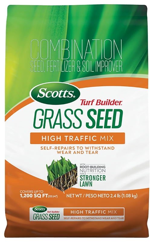 Scotts Turf Builder Series 18044 Grass Seed High-Traffic Mix, 2.4 lb Bag