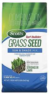 Scotts Turf Builder 18058 4-0-0 Grass Seed, Sun and Shade, 32 lb Bag