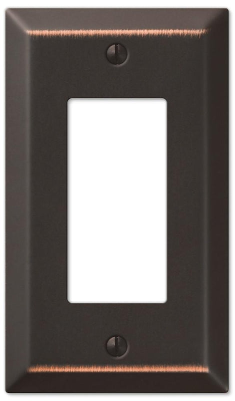Amerelle Century Series 163RDB Wallplate, 5 in L, 2.9 in W, 1-Gang, Steel, Aged Bronze, Pack of 6