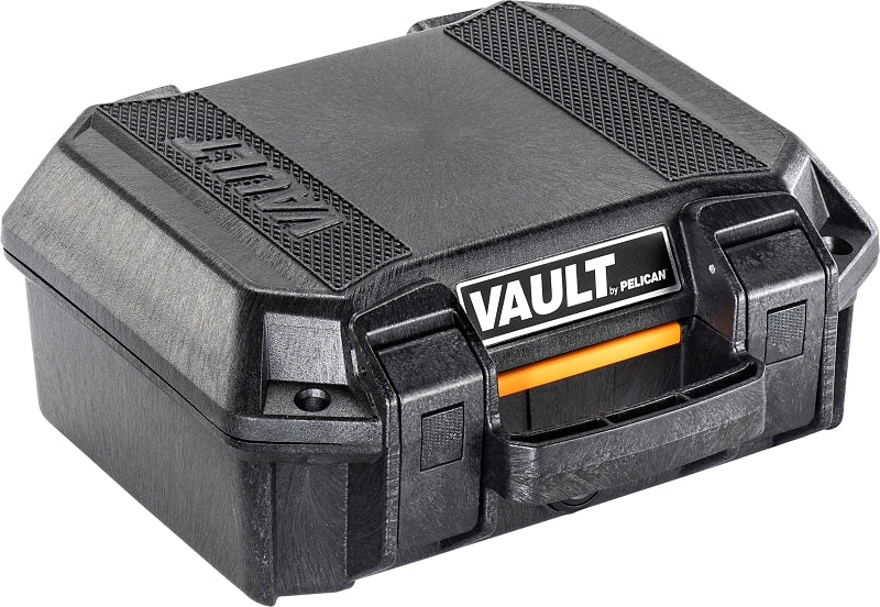 Pelican International VCV100-0020BLK Small Pistol Case, Polyethylene, Black, Hasp Lock