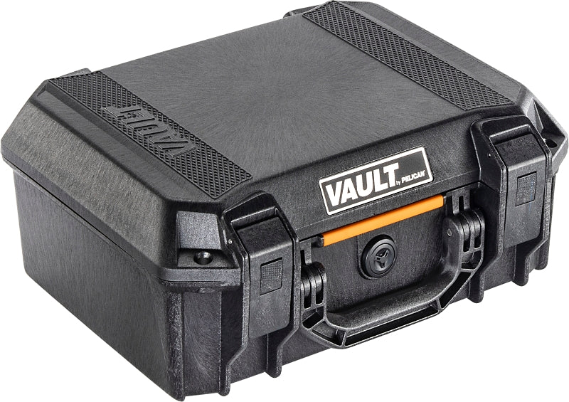 Pelican International VCV200-0020BLK Medium Pistol Case, Polyethylene, Black, Hasp Lock