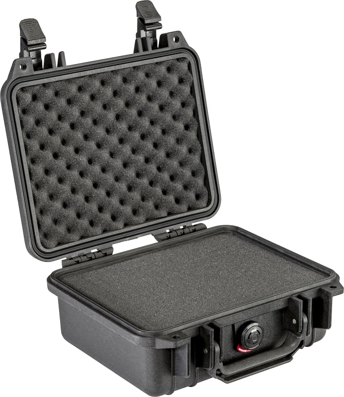 Pelican 1200-000-110 Protector Case, 10.62 in L, 9.68 in W, 4.87 in H, Polypropylene, Black