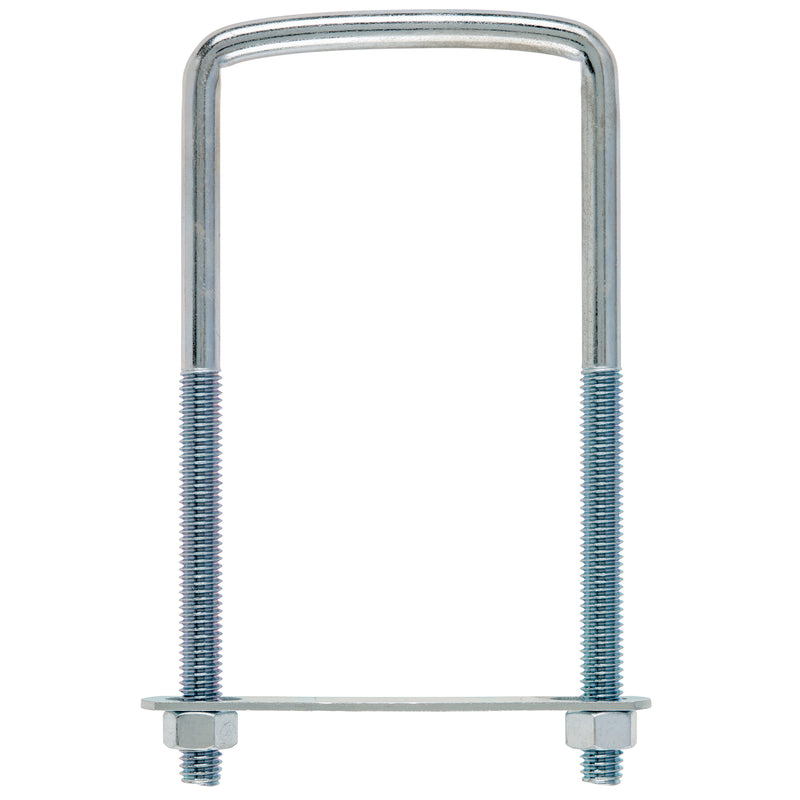 Hampton 3/8 in. X 3 in. W X 6 in. L Coarse Zinc-Plated Steel Square U-Bolt, Pack of 10