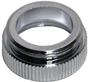Danco 10510 Aerator Adapter, 55/64 x 13/16 in, Male x Female Thread, Brass, Chrome-Plated