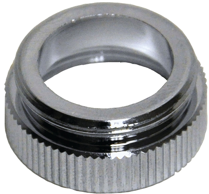 Danco 10510 Aerator Adapter, 55/64 x 13/16 in, Male x Female Thread, Brass, Chrome-Plated