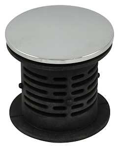 Danco 10772 Bathtub Hair Catcher and Stopper, Silicone, Chrome-Plated, For: Standard 1-1/2 in Bathtub Drains